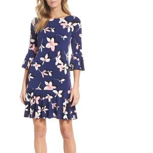 NWT Eliza J Floral Bell Sleeve Dress